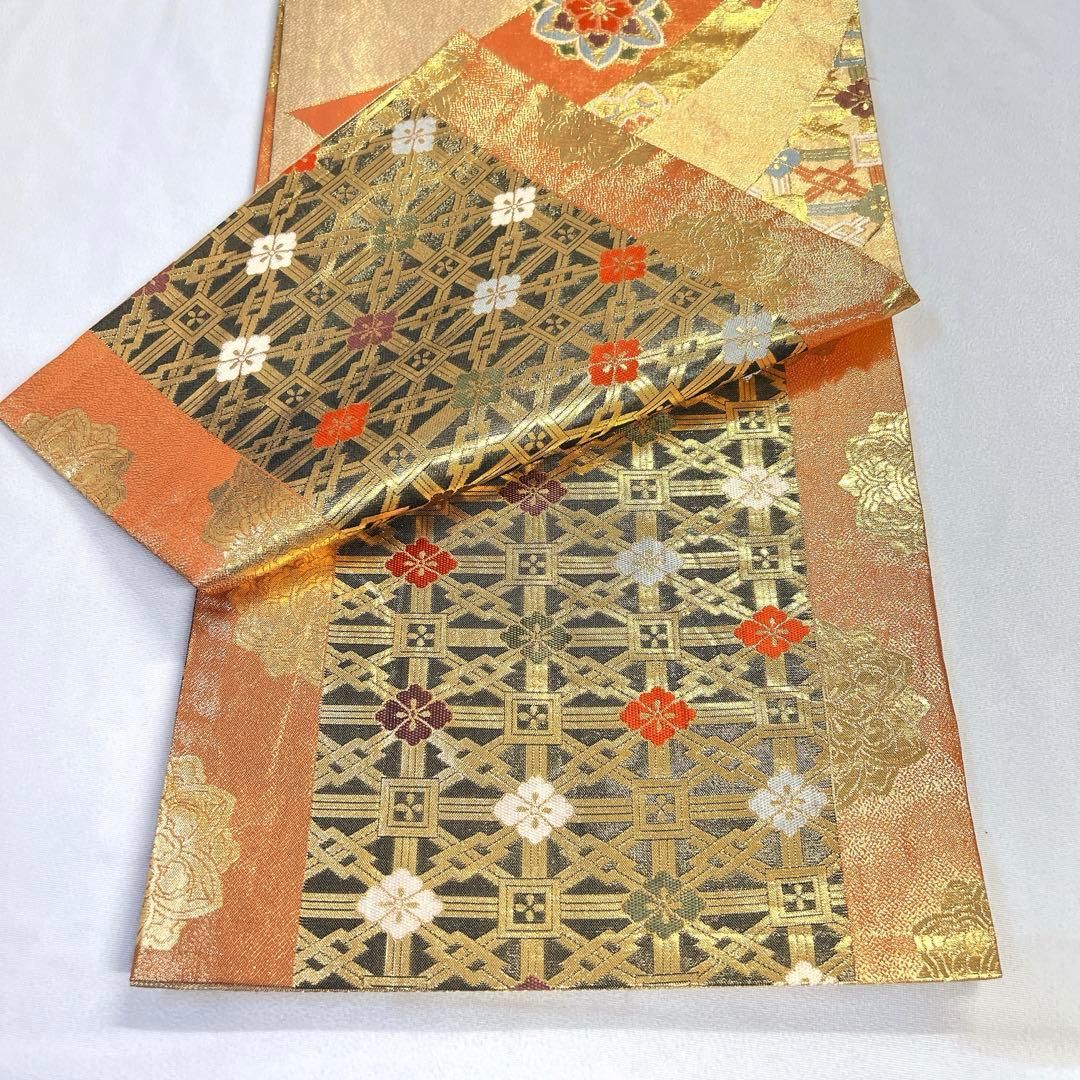 袋帯 振袖帯 鳳凰 鳳凰文 華紋 菊花 花菱 金糸 銀糸 着物 014tz - メルカリ