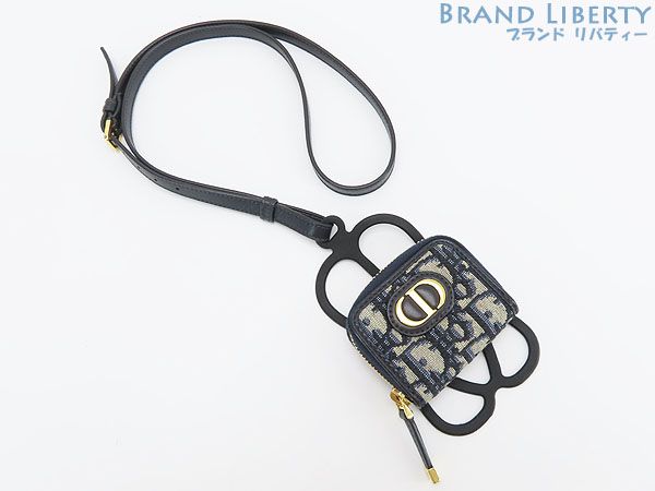 【激レア新品同様】クリスチャン ディオール　Christian Dior　30 モンテーニュ　トロッター　オブリーク ジャカード　ストラップ付　スマートフォン iPhone ケース　フォンホルダー　携帯カバー　アイフォン