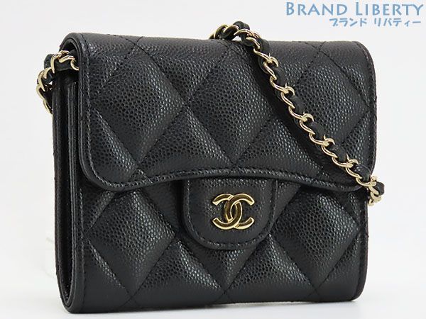 シャネル CHANEL マトラッセ AP0238 ココマーク チェーンウォレット 財布 ポシェット ショルダーバッグ カバン バッグ ショルダーバッグ キャビアスキン ブラック 未使用 CHANEL - シャネル CHANEL マトラッセ AP0238 ココマーク チェーン