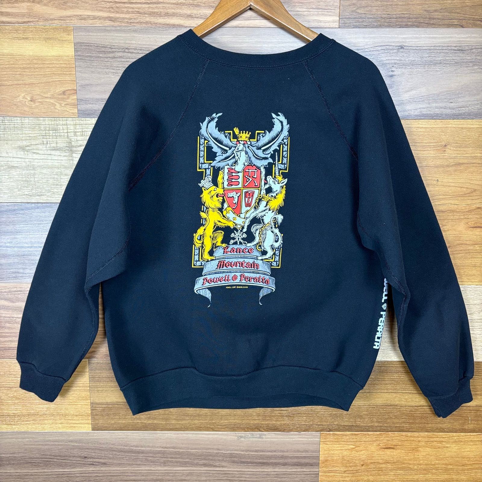 DISCUSタグ 黒 80s POWELL PERALTA LANCE MOUNTAIN SWEAT パウエル 