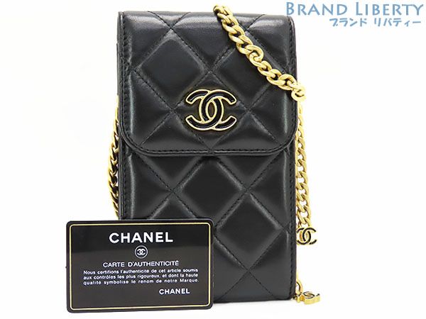 【レア超美品】シャネル　CHANEL　マトラッセ　ココマーク　フォンケース　フォンポーチ　チェーンショルダーポーチ　ポシェット　iPhoneケース スマートフォンケース　AP2636