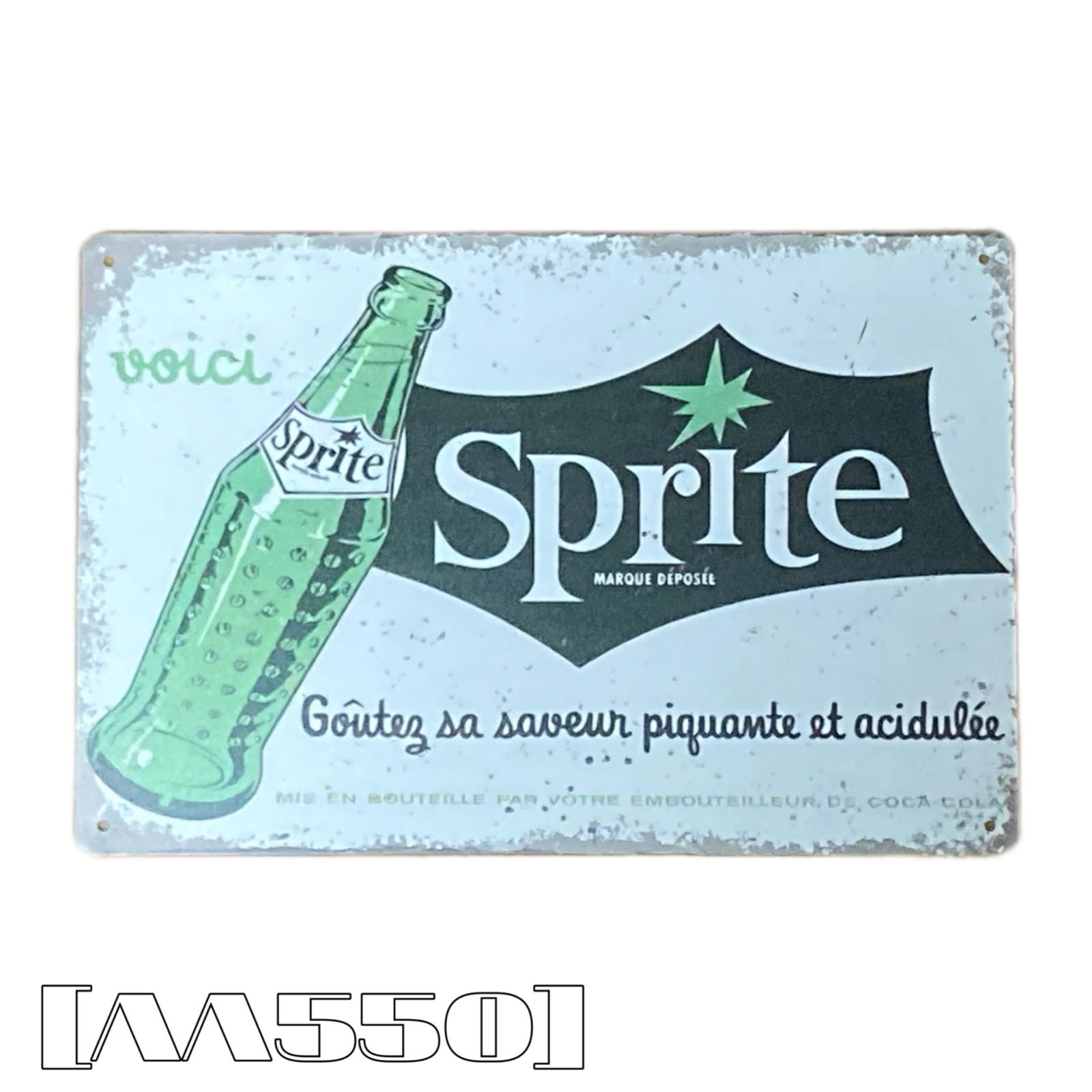 AA550] ブリキ看板 スプライト SPRITE 炭酸ドリンク レトロ