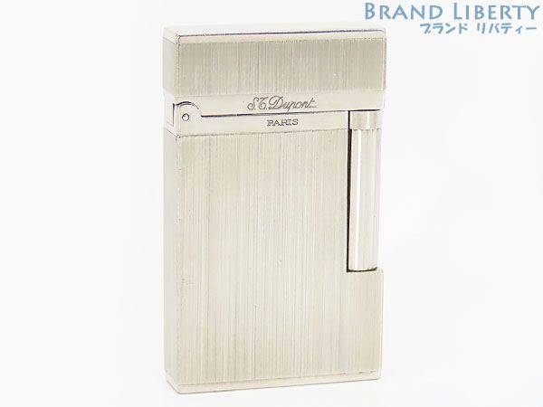 【良音】デュポン　S.T.Dupont　LIGNE2 ライン2　ヘアライン　ローラーガスライター　シルバー　16404