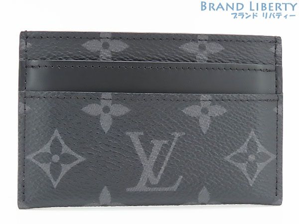 【美品】ルイヴィトン 【LOUIS VUITTON】M62170 ポルトカルト ダブル モノグラムエクリプス カードケース パスケース 名刺入れ ブラック LV PORTE CARTES DOUBLE MONOGRAM ECLIPSE【Aランク】【中古】 新古品】ルイヴィトン LOUIS VUITTON モノグラムエクリプス ポルト