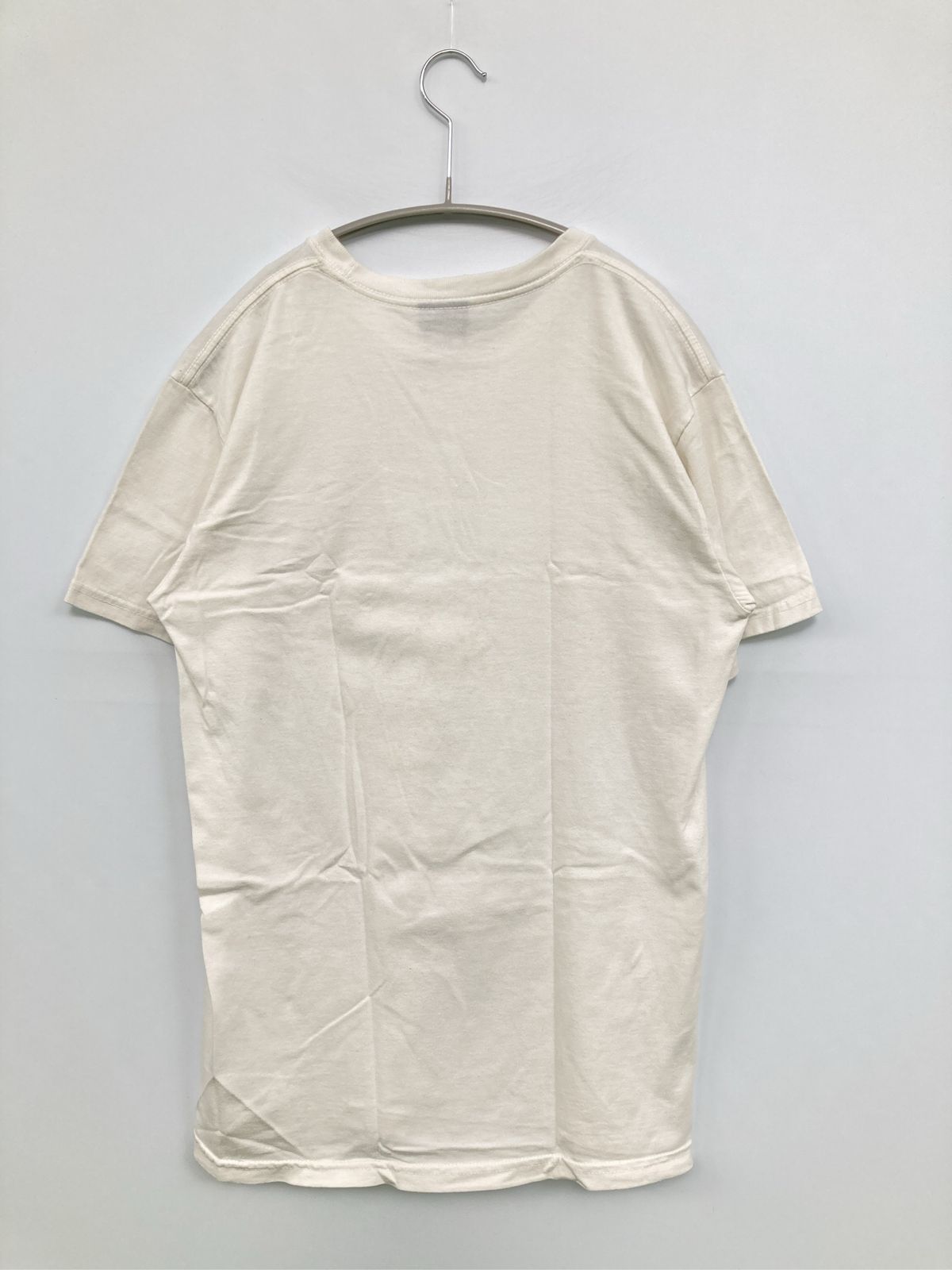 stussy Tシャツ/カットソー S ホワイト 前面プリント ワンポイント ミドル丈 半袖 クルーネック(丸首)