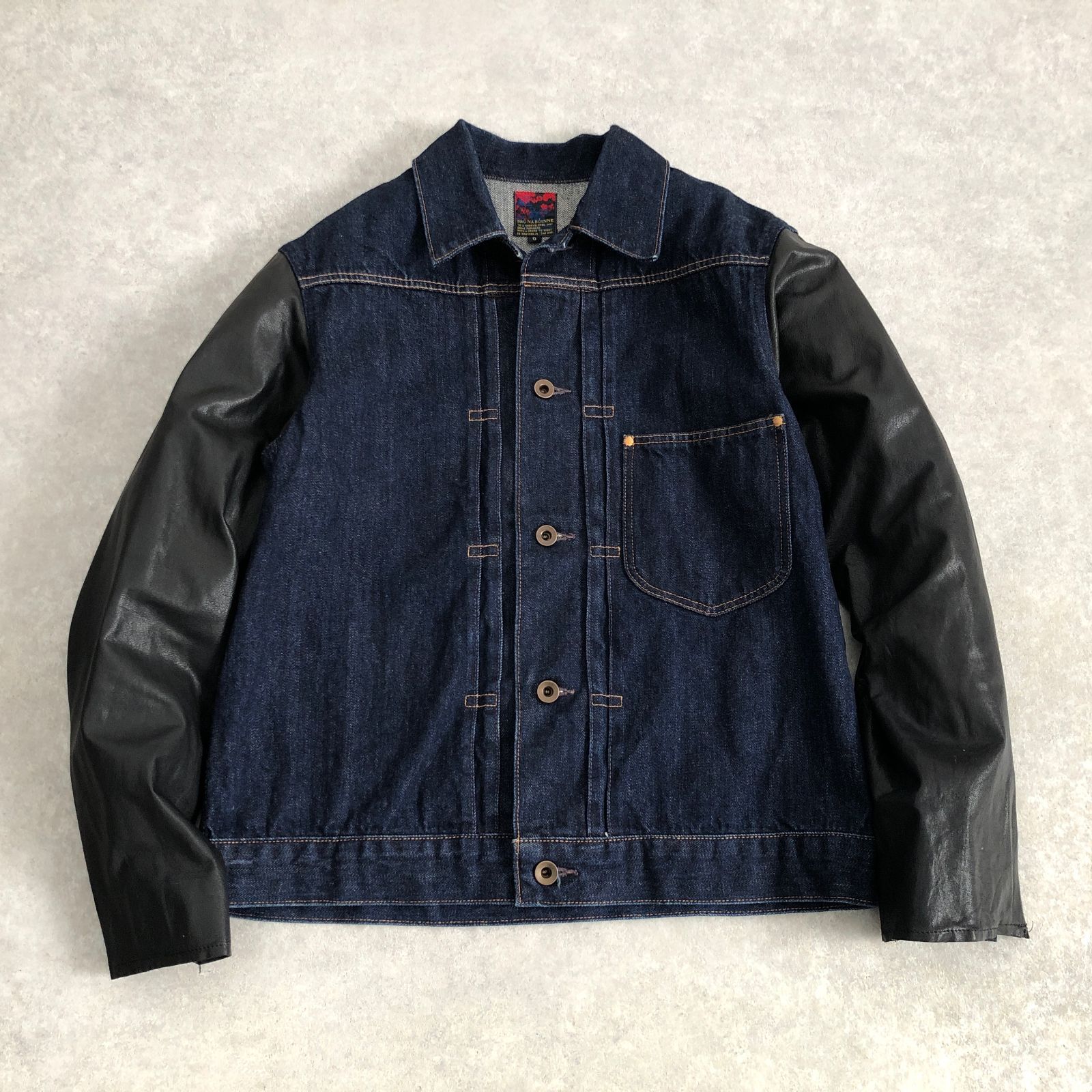 BRU NA BOINNE 1st 大戦モデル 袖ホース レザー 馬革 デニム