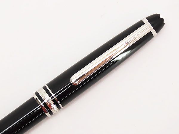 美品 モンブラン  マイスターシュテュック プラチナライン クラシック ローラーボールペン P163 ブラック シルバー金具 132445 2865 美品】モンブラン MONT BLANC マイスターシュテュック プラチナライン