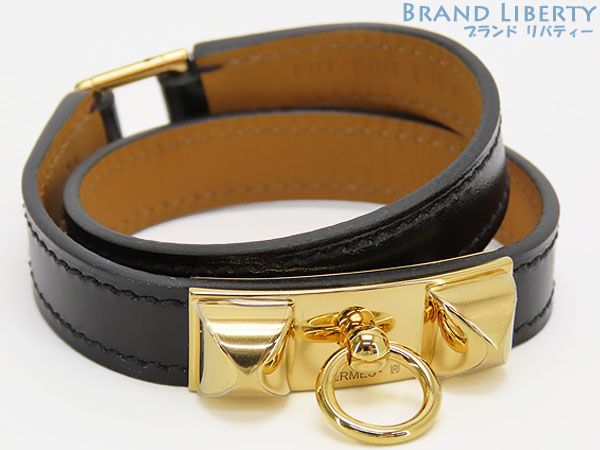 未使用】エルメス HERMES リヴァル ドゥブルトゥール 2連 レザー