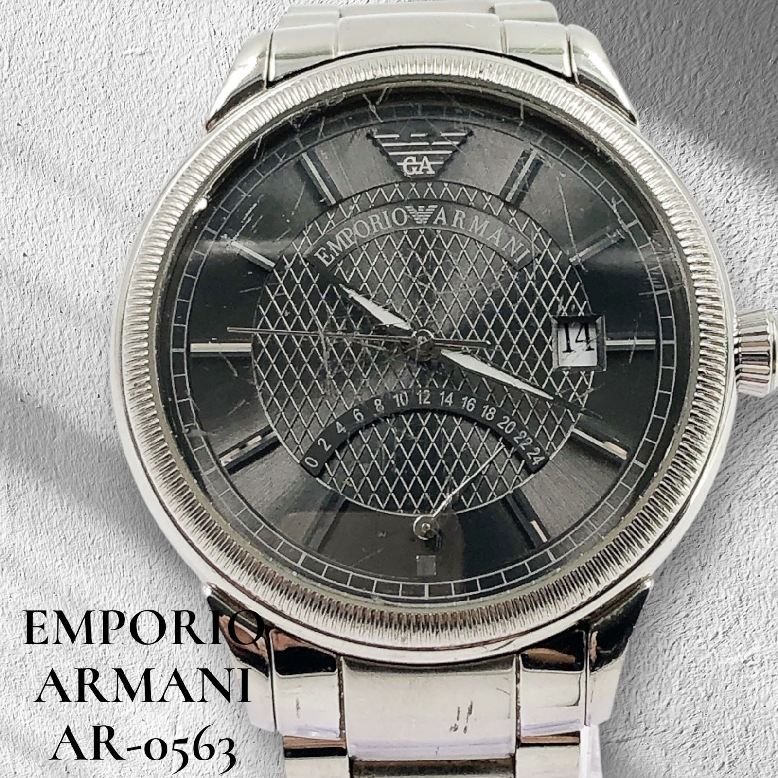 EMPORIO ARMANI エンポリオ・アルマーニ AR0563 メンズ腕時計 デイト 