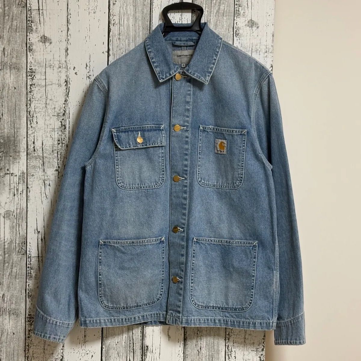 美品 格安3点セット フルカウント カーハート デニムカバーオール Carhartt カーハート デニム カバーオール デニム ジャケット M ライト
