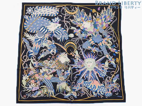 未使用】エルメス HERMES カレ90 Le Sacre des Saisons 四季の祭典