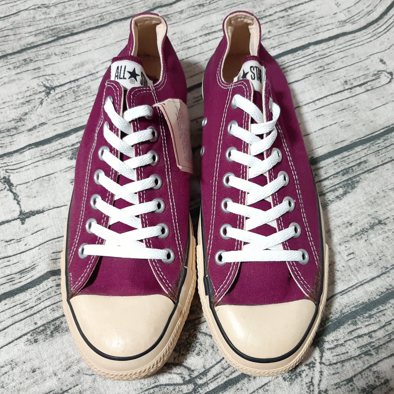 28.5cm / US 10】90s 囲みロゴ USA製 CONVERSE ALL STAR CANVAS MAROON 