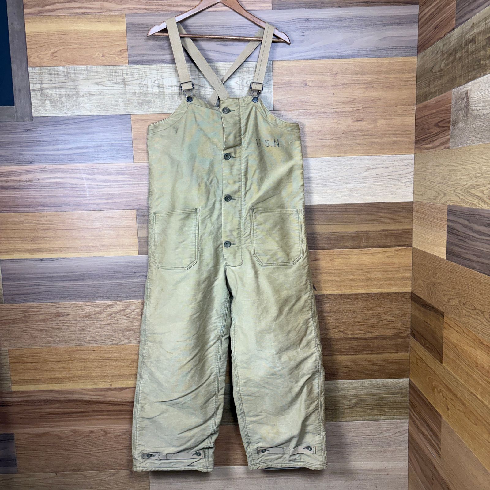 米軍実物 40s USN N-1 Deck Pants デッキパンツ オーバーオール サイズ 