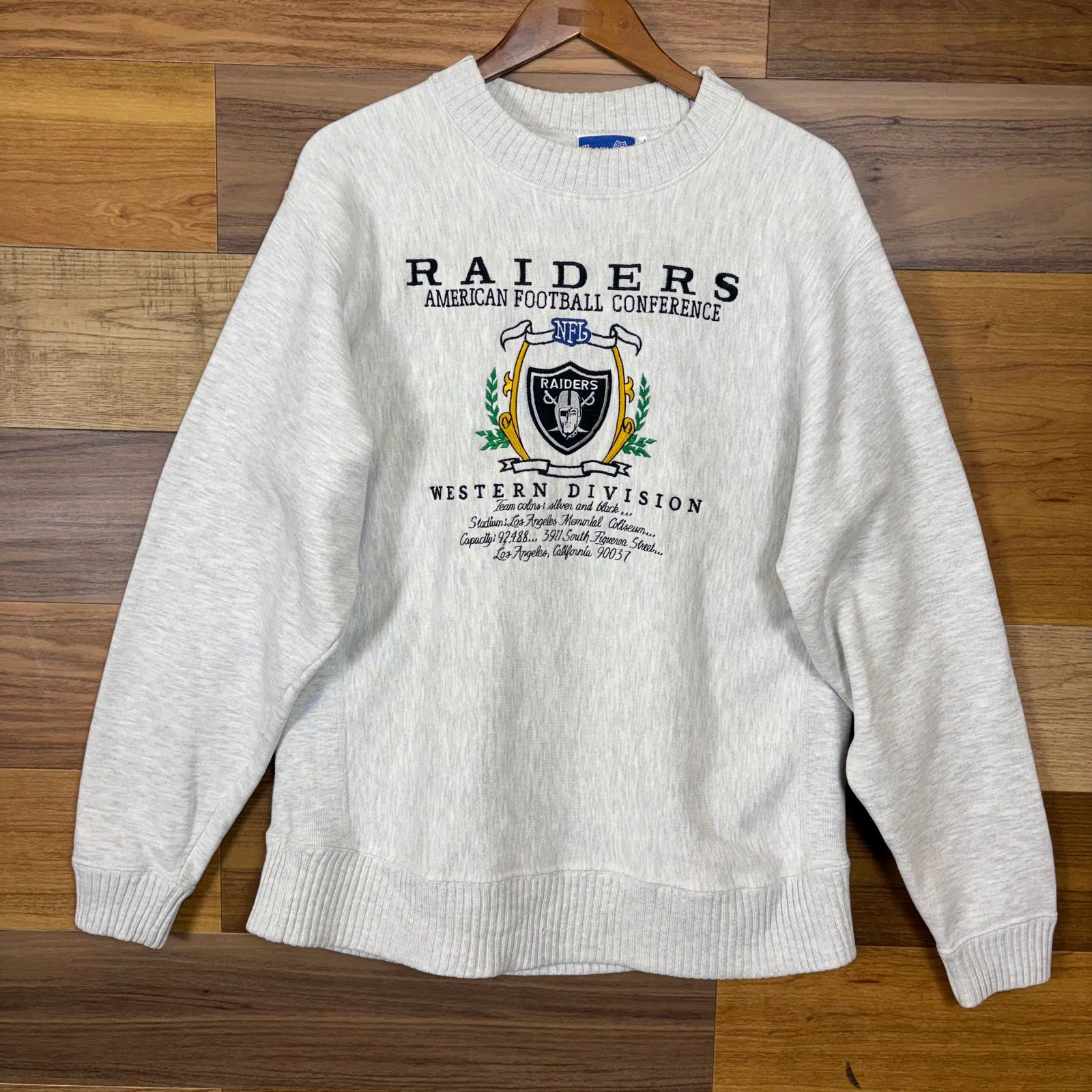 USA製 90s NUTMEG Team NFL RAIDERS SWEAT レイダース スウェット 