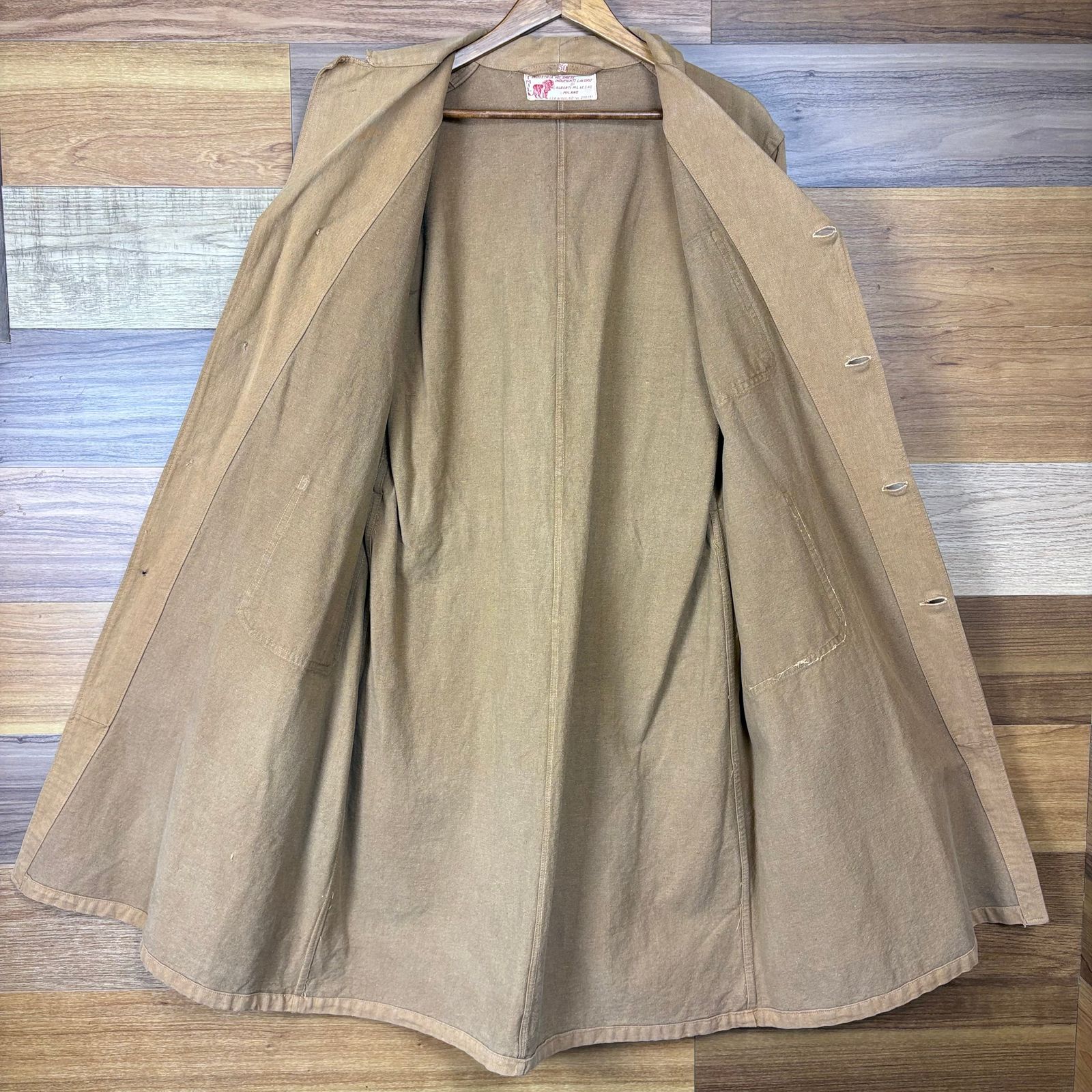 ITALY製 40s ALBERTI M.L.&C.S.A.S. ワークコート ショップコート 