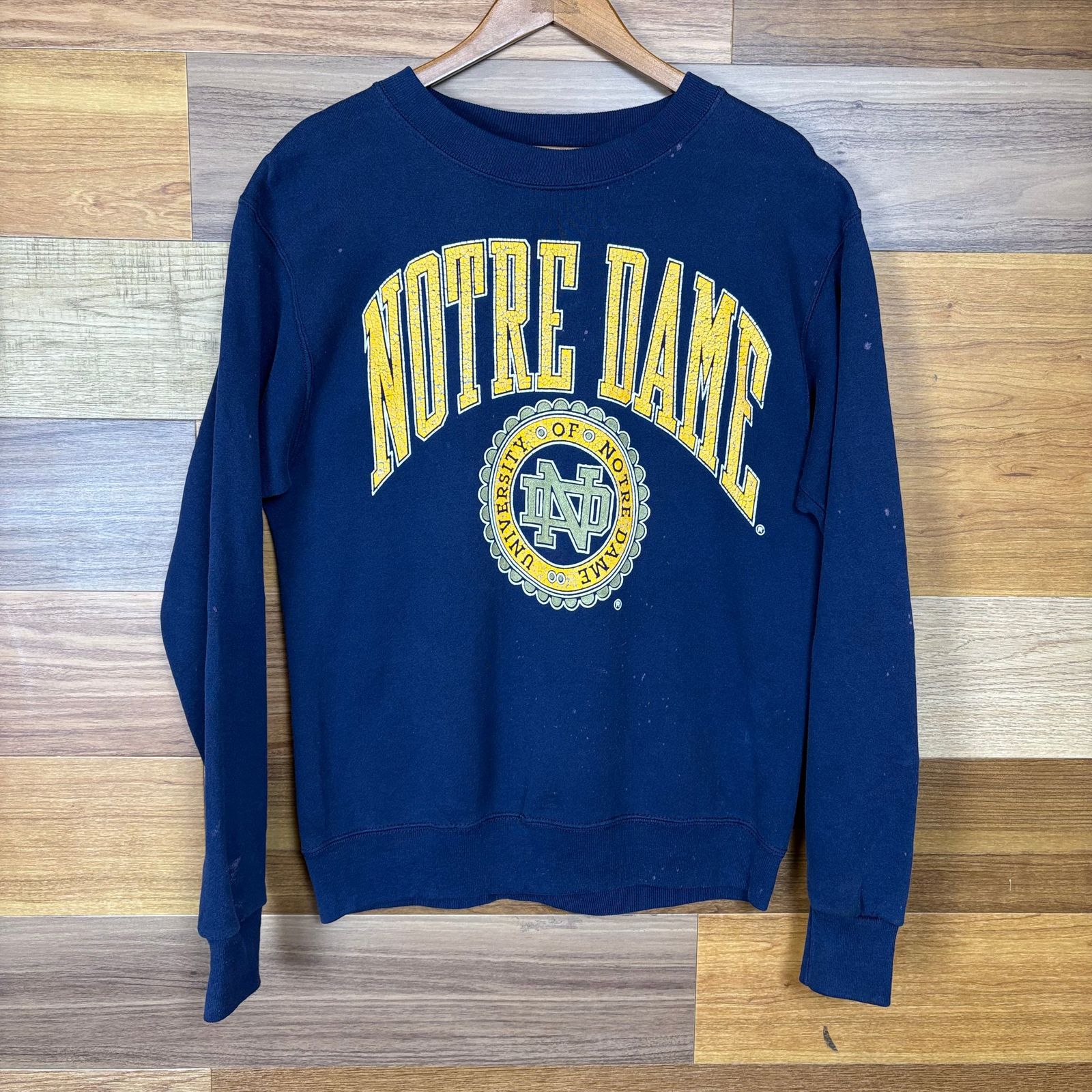 古着 90s USA製 Notre Dame カレッジ ベースボール シャツ XL 古着 90s 