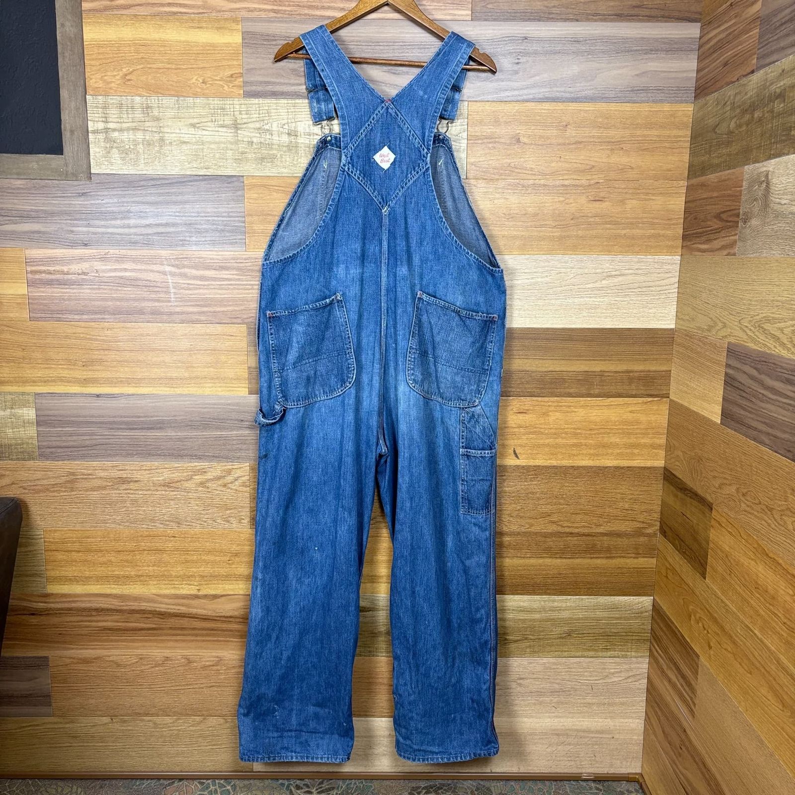 60s West Best UNION MADE デニム オーバーオール サイズ メンズ XL位