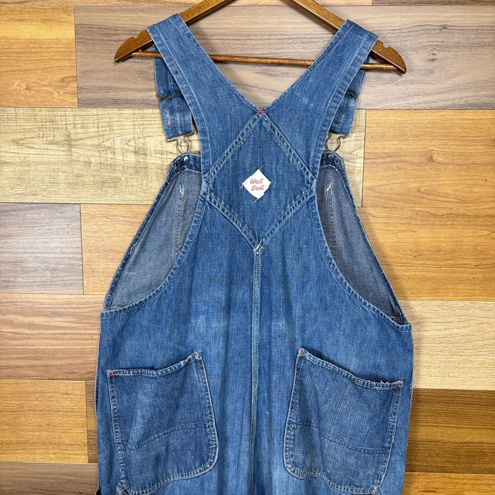 60s West Best UNION MADE デニム オーバーオール サイズ メンズ XL位
