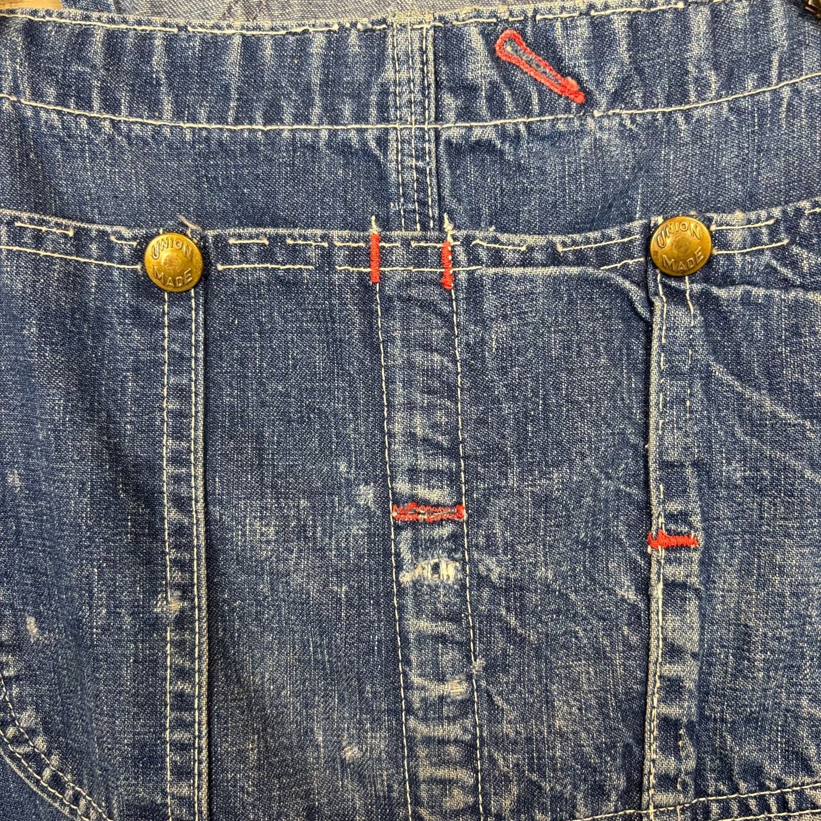 60s West Best UNION MADE デニム オーバーオール サイズ メンズ XL位