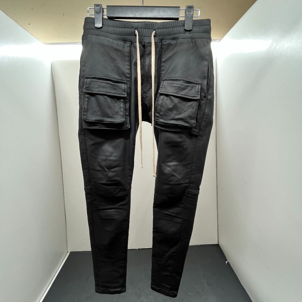 06w19287 ダンケシェーン Danke Schon カーゴパンツ レザー調 黒 M 