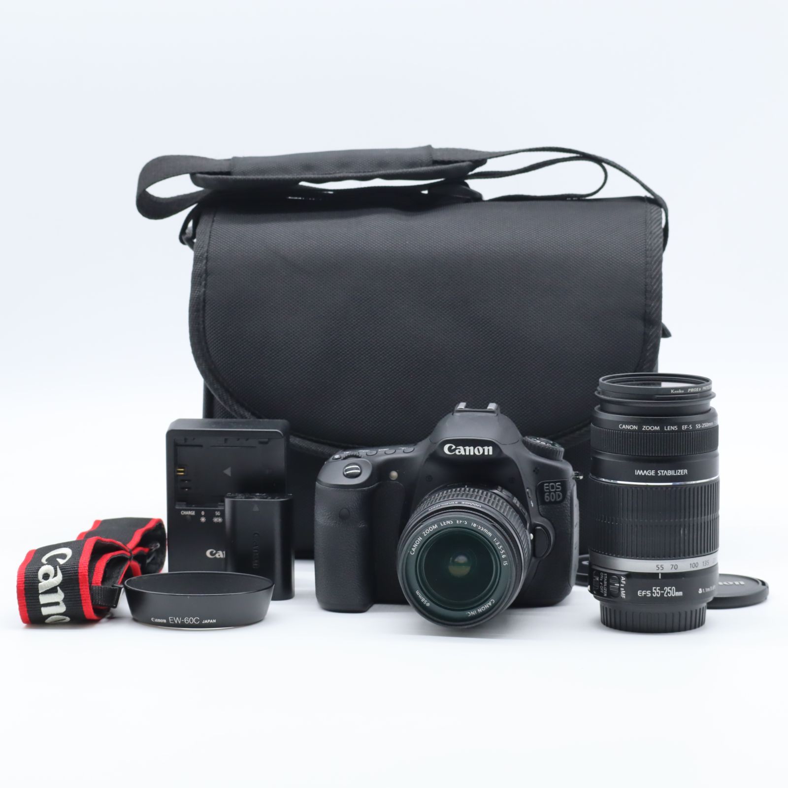 ショット数1250回 Canon デジタル一眼レフカメラ EOS 60D ダブルズーム 