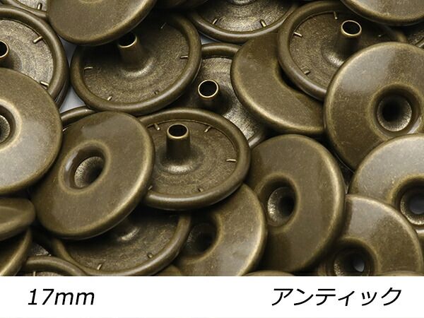 【大袋】デザインホック 特大 ピンホール アンティック φ17mm 100ヶ 金具 デザインホック レザークラフトぱれっと 4,659円