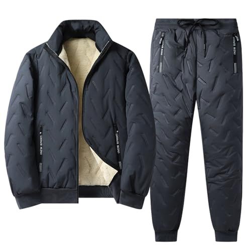 Gebacades 裏ボアパーカー セットアップ上下 メンズ ゆったり ジャージセット 裏ボア付き 裏起毛 厚手 防寒 撥水 無地 秋冬 部屋着 暖かい カジュアル 大きいサイズ m 2fe12686