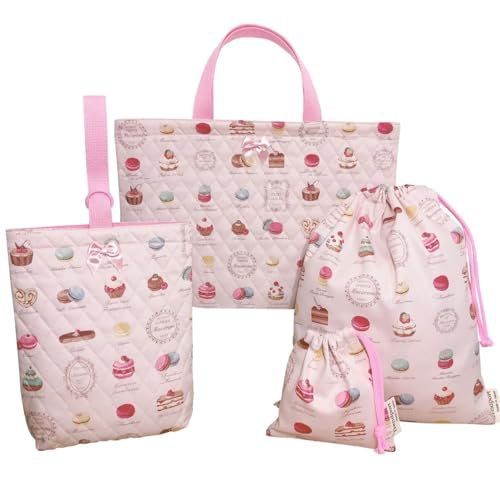 Trendport 入園 入学 4点セット かわいい 子供 レッスンバッグ 上履き入れ 巾着袋 日本製 女の子 m a881679a