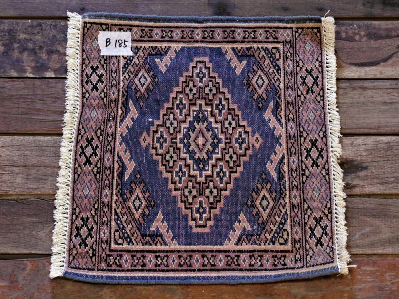 RAGB185 ヴィンテージ ミニラグ トライバルラグ 絨毯 38cm×34cm - メルカリ