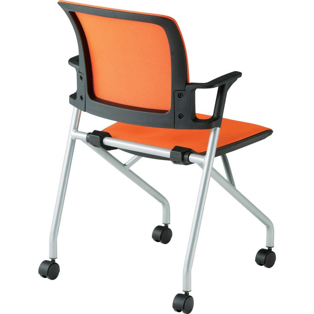 TRUSCO トラスコ コンパクトミーティングチェア オレンジ cmC-OR