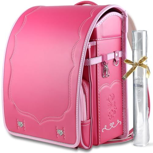 Coulomb クーロン プレリュード ランドセル 女の子 小学生通学鞄 A4フラットファイル対応 合皮 大容量 撥水加工 パール生地 刺繍 ワンタッチロック 透明ランドセルカバー付 107 08bb44f3