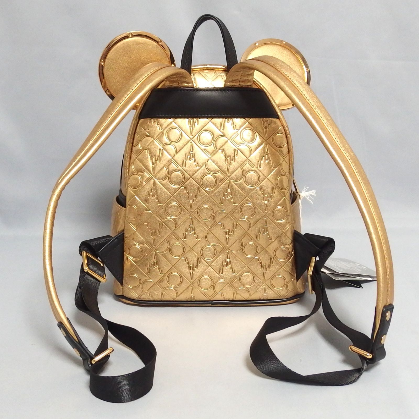 極美品☆Disney 50th anniversary Loungefly Backpack レザー ゴールド