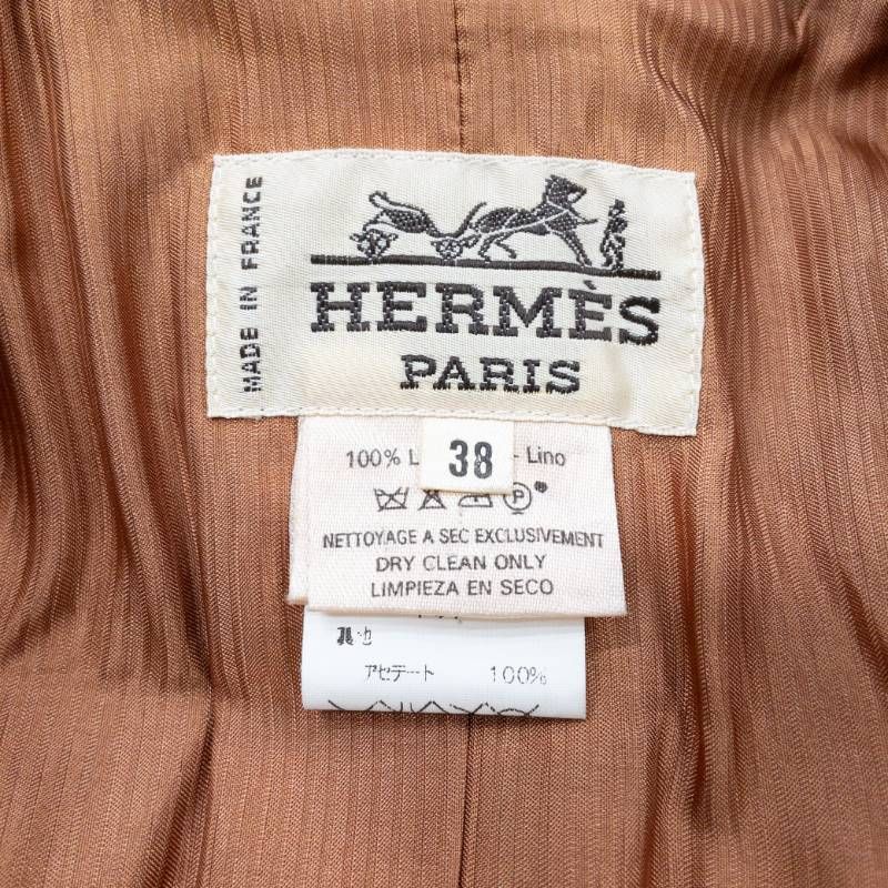 HERMES エルメス ジャケット テーラード リネン ヴィンテージ