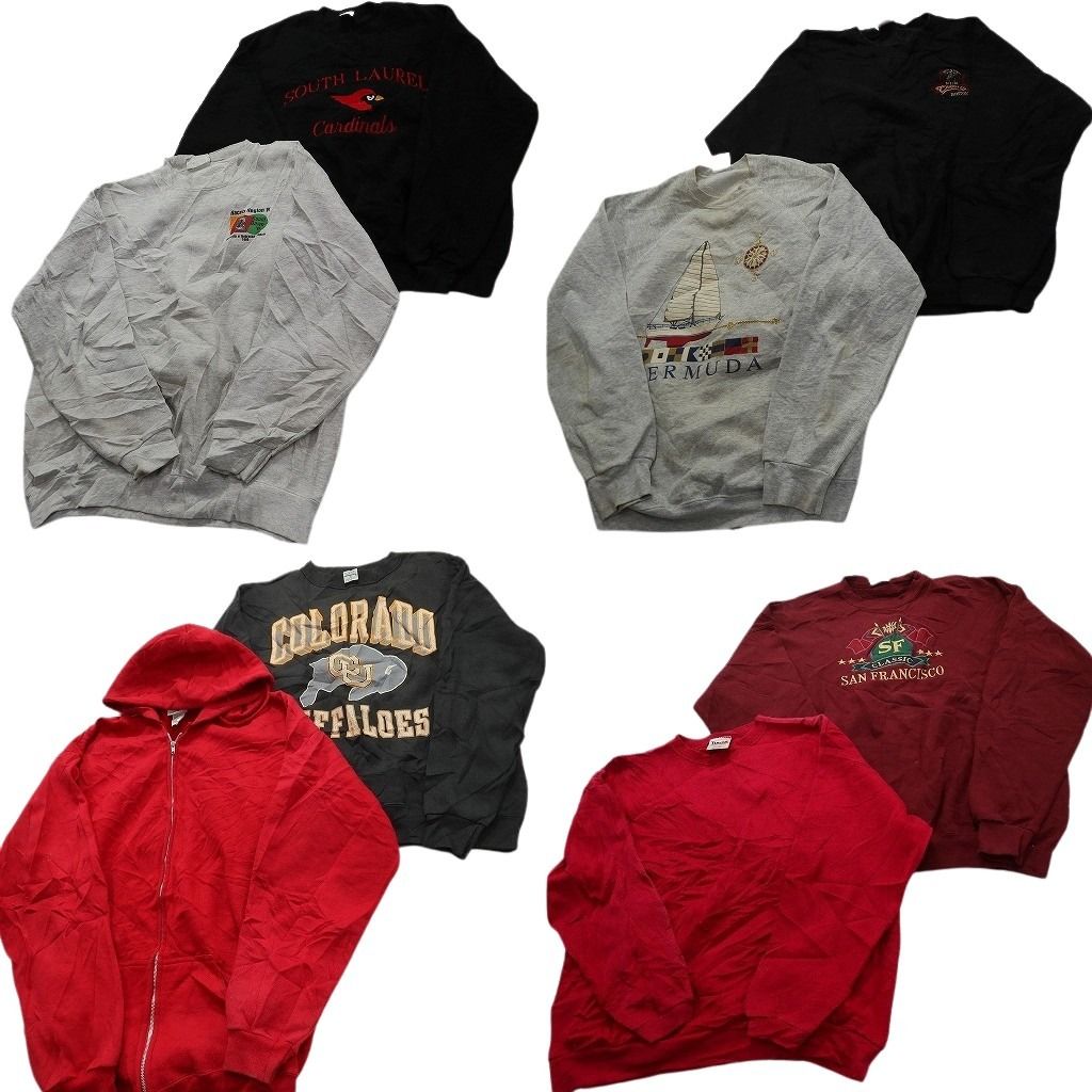 古着卸 まとめ売り USA製 スウェット 8枚セット (メンズ XL ) LEE