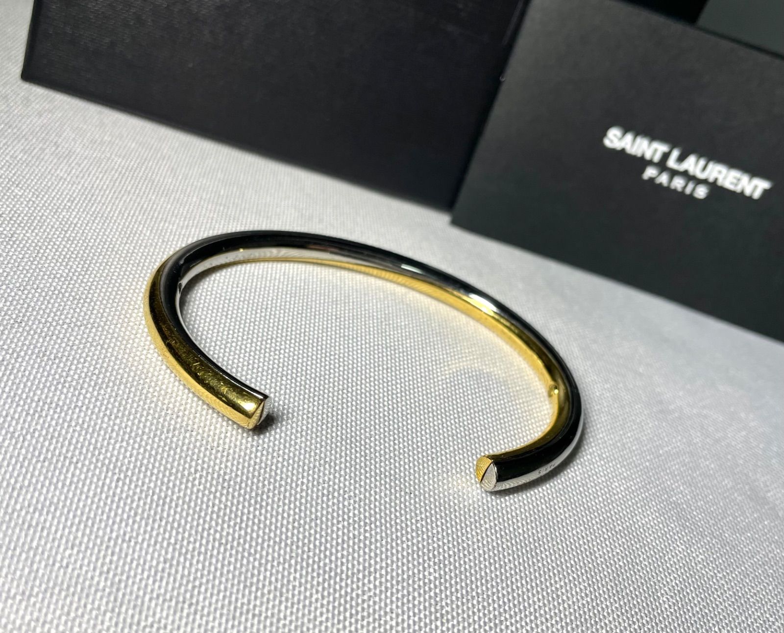 希少 Saint Laurent Paris サンローランパリ ゴールド & シルバー