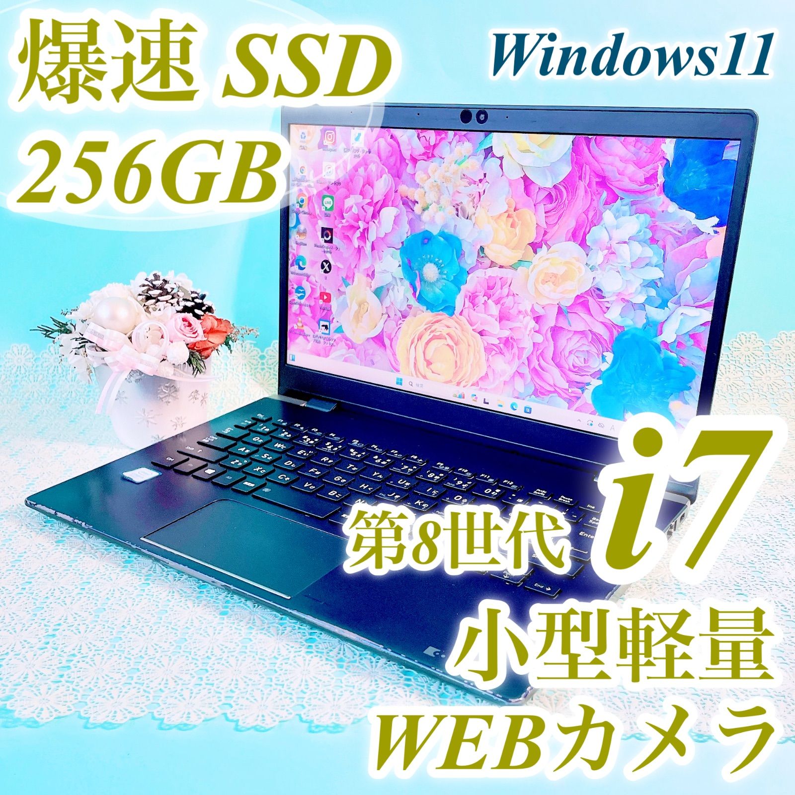 Windows11対応‼️小型軽量✨️薄型ノートパソコン 第8世代Corei7