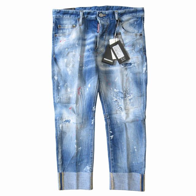 未使用 23SS ディースクエアード DSQUARED2 デニム スリム クロップド 