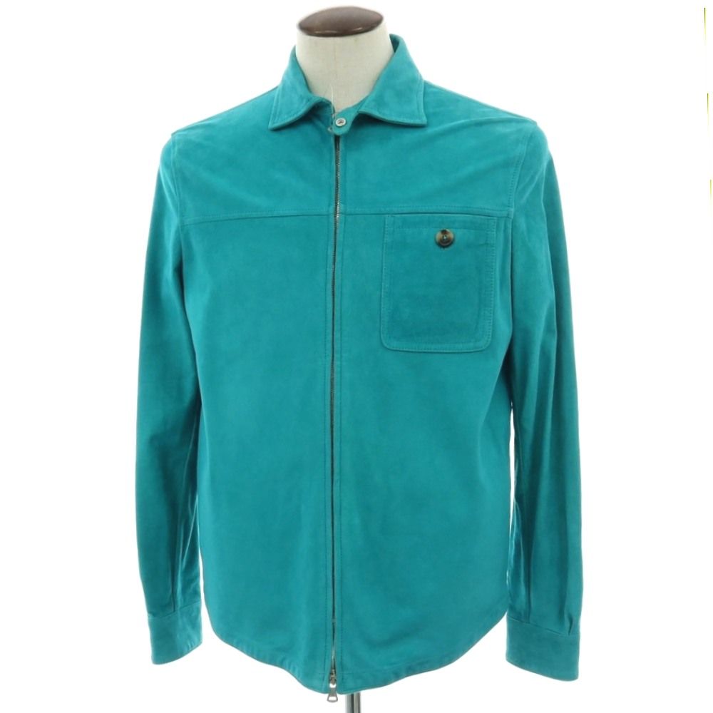 中古】サンニーノ SANNINO スエード ダブルジップ レザーブルゾン