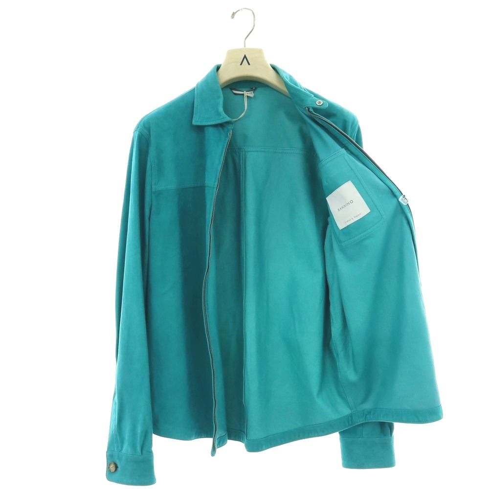 中古】サンニーノ SANNINO スエード ダブルジップ レザーブルゾン