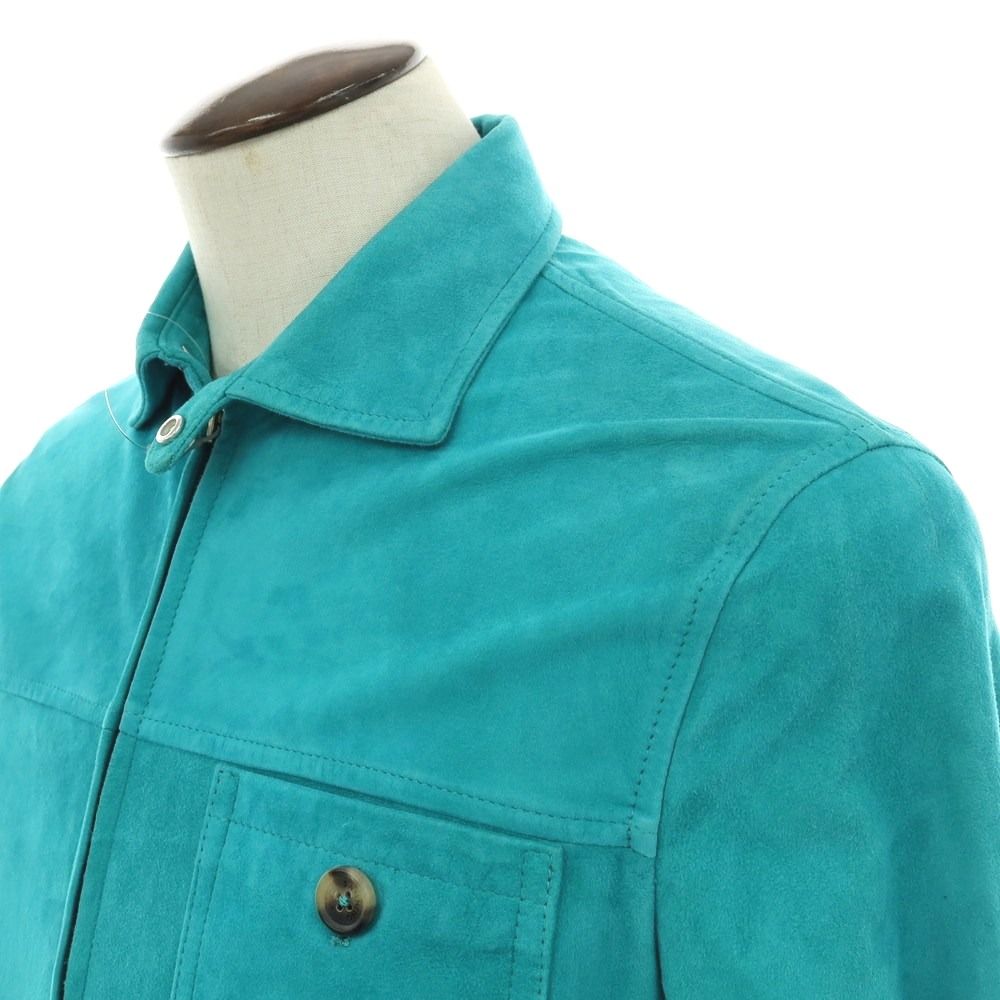 中古】サンニーノ SANNINO スエード ダブルジップ レザーブルゾン