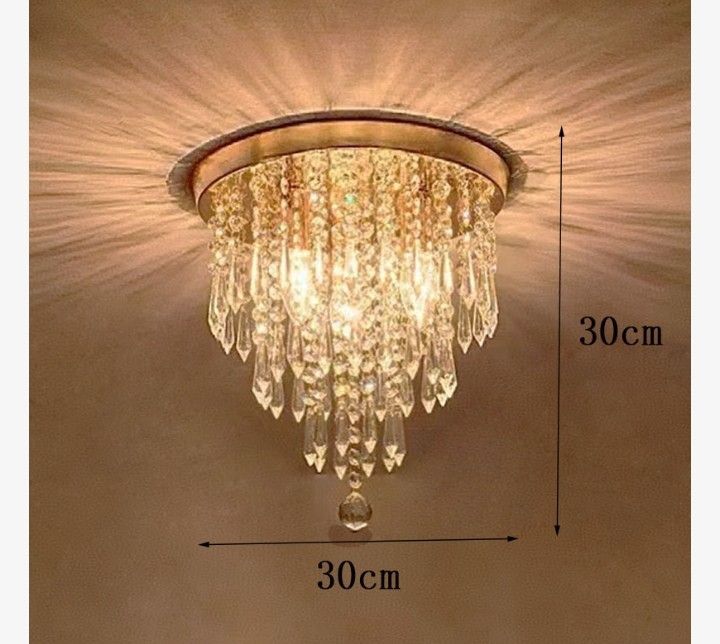 高級感あふれる クリスタル風シーリングライト - メルカリ