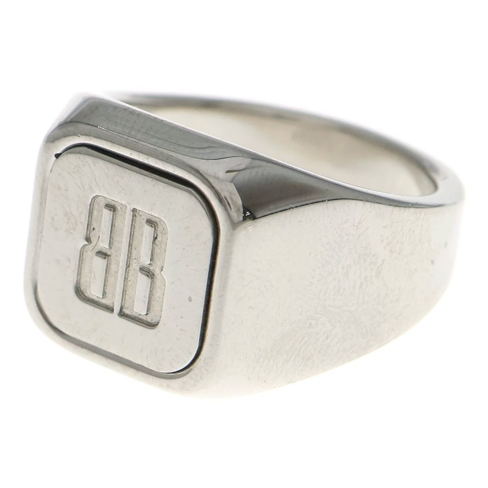 BALENCIAGA (バレンシアガ) NANO SIGNET RING BBロゴ シャイニーリング