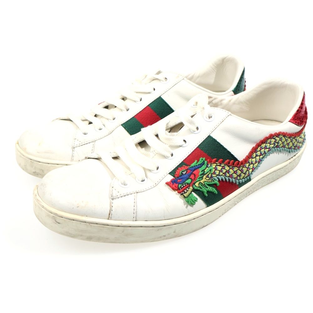 GUCCI (グッチ) New Ace Dragon Sneaker ドラゴン刺繍 ローカット