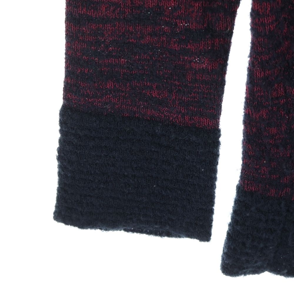 Vivienne Westwood Red Label ヴィヴィアンウエストウッドレッドレーベル フロントリボンデザイン モックネック ニットカーディガン セーター レディース ブラック/レッド ______ Vivienne Westwood RED LABEL big heart wool over cardigan