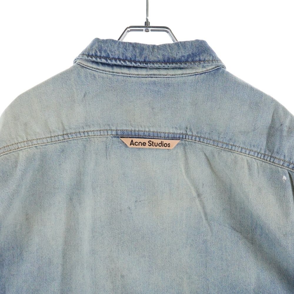 Acne Studios アクネ ストゥディオズ ペンキ加工 デニムシャツ インディゴ FN-UX-SHIR000058 Acne Studios (アクネ ストゥディオズ) ペンキ加工 デニムシャツ