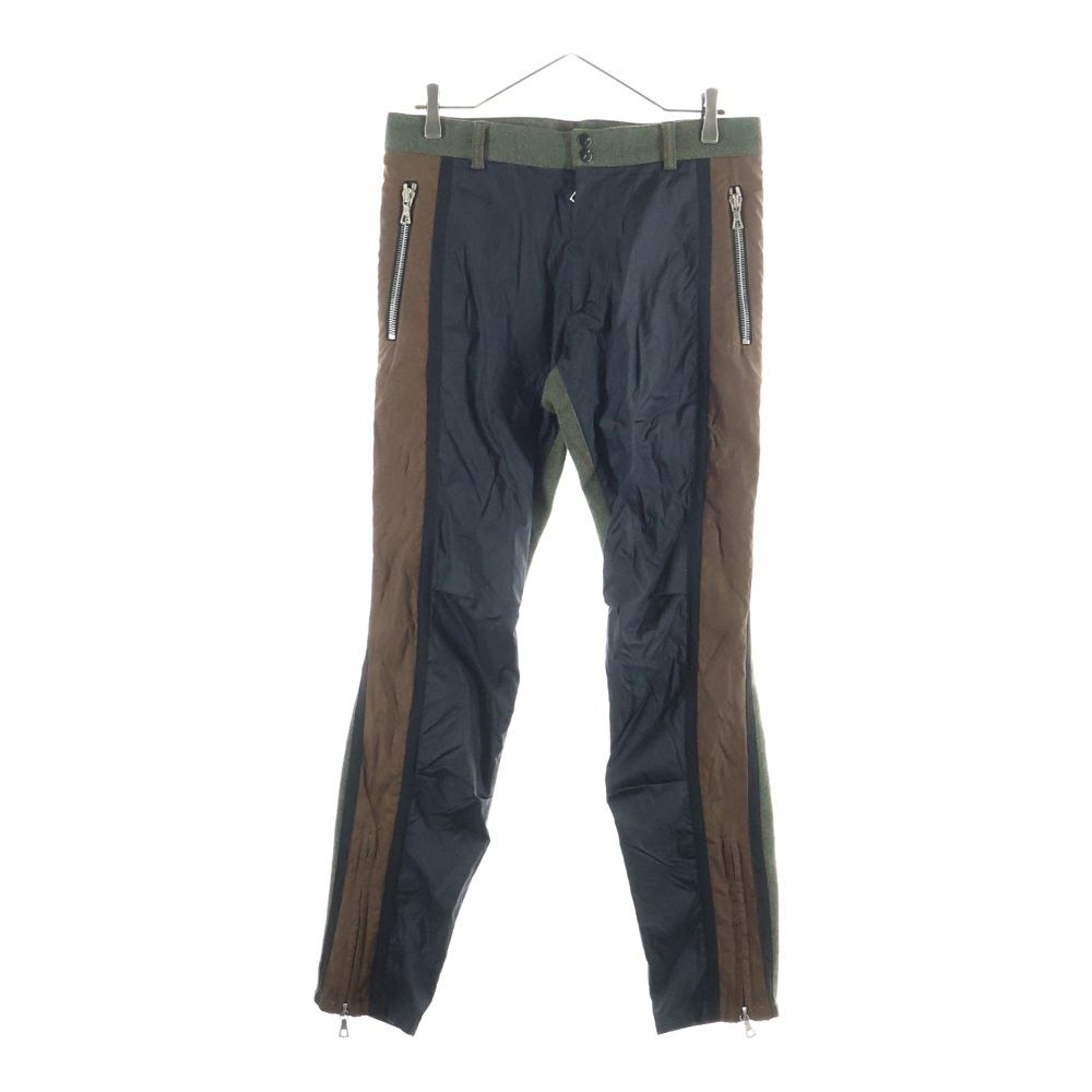 DRIES VAN NOTEN ドリスヴァンノッテン チェック柄切り替え マルチポケット ジップアップ ナイロンパンツ マルチカラー DRIES VAN NOTEN (ドリスヴァンノッテン) チェック柄切り替え マルチ