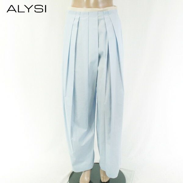 80%OFF 新品 アリジ ALYSI パンツ 40 EPT1160 Mサイズ ライトブルー