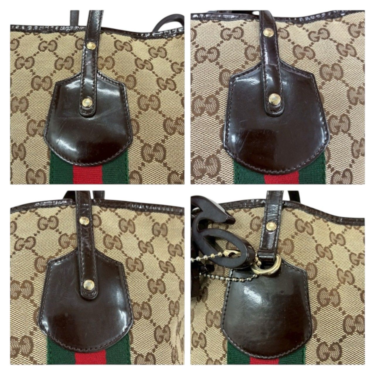 GUCCI グッチ シェリーライン ベージュ ゴールド金具 GGキャンバス