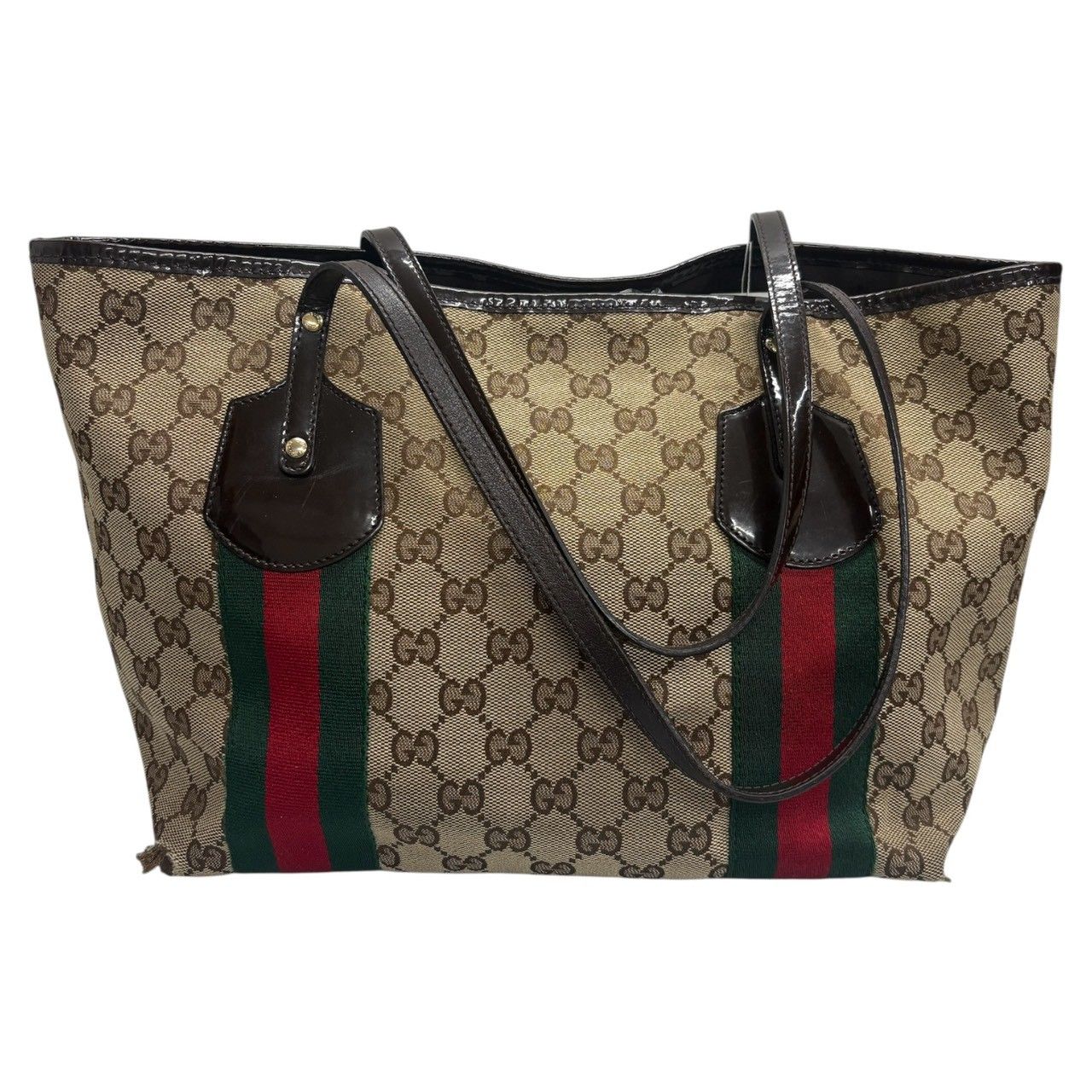 GUCCI グッチ シェリーライン ベージュ ゴールド金具 GGキャンバス