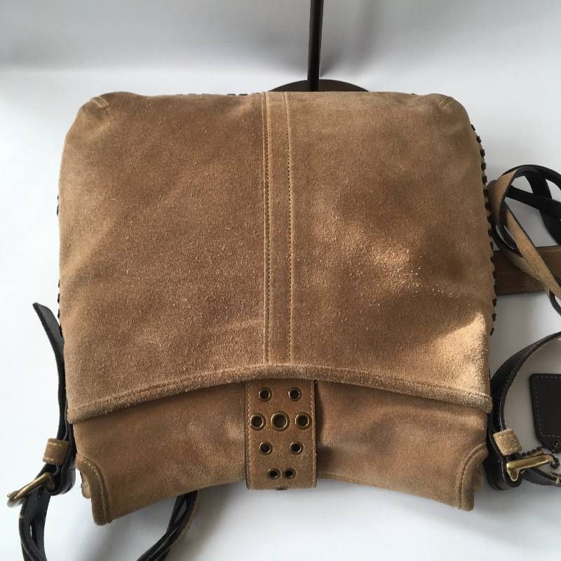 美品 COACH コーチ スエード フリンジ ショルダー バッグ - メルカリ